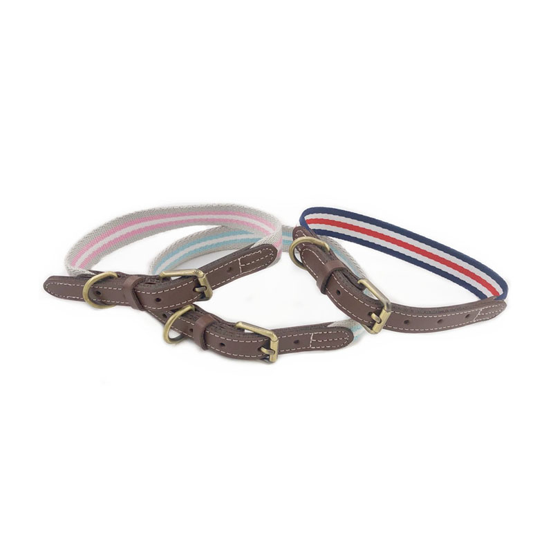 Collar de perro ajustable de cuero PU